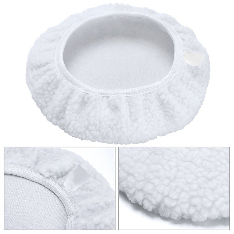 AIVS Car Polisher Pad Wool Bonnet Buffing Wheel Polishing Pad Waxer Pads for Car Buffer Bonnets Polisher, 5 Pieces(7"-8") - Image 3